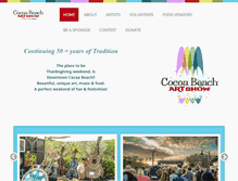 Tablet Screenshot of cocoabeachartshow.com